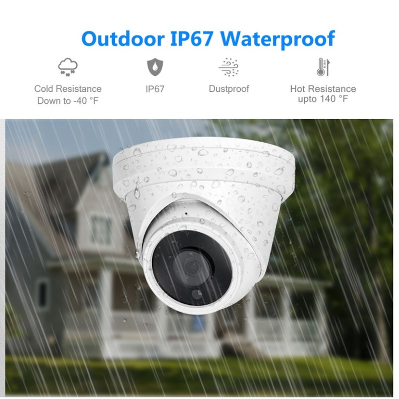 Vikylin 8MP 4K CCTV PoE IP Camera Human/Vehicle Detection IR Light Night Vision gallery