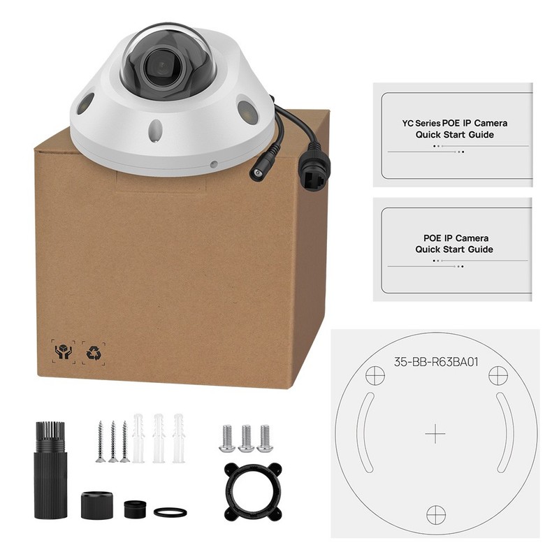 Vikylin 4K 8MP Mini Dome Security IP Camera Dual Light Full Color+IR MIC POE US gallery