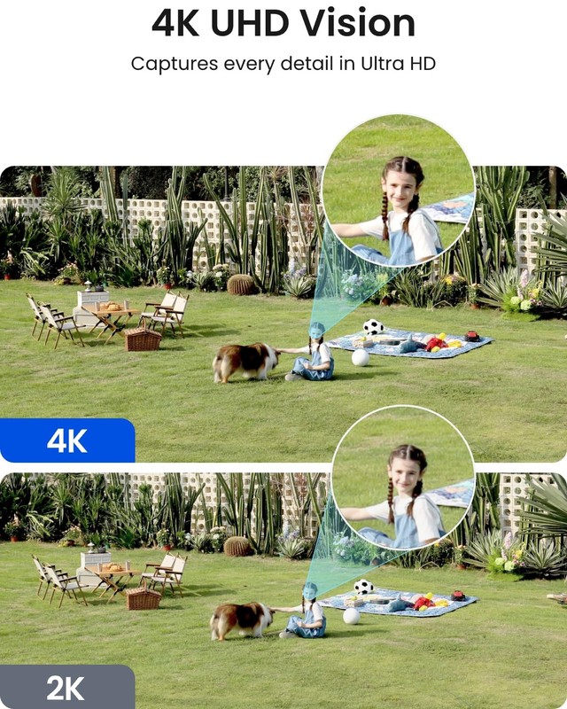4K 180° Dual-Lens ColorX Night Vision Solar Camera Outdoor Wireless gallery
