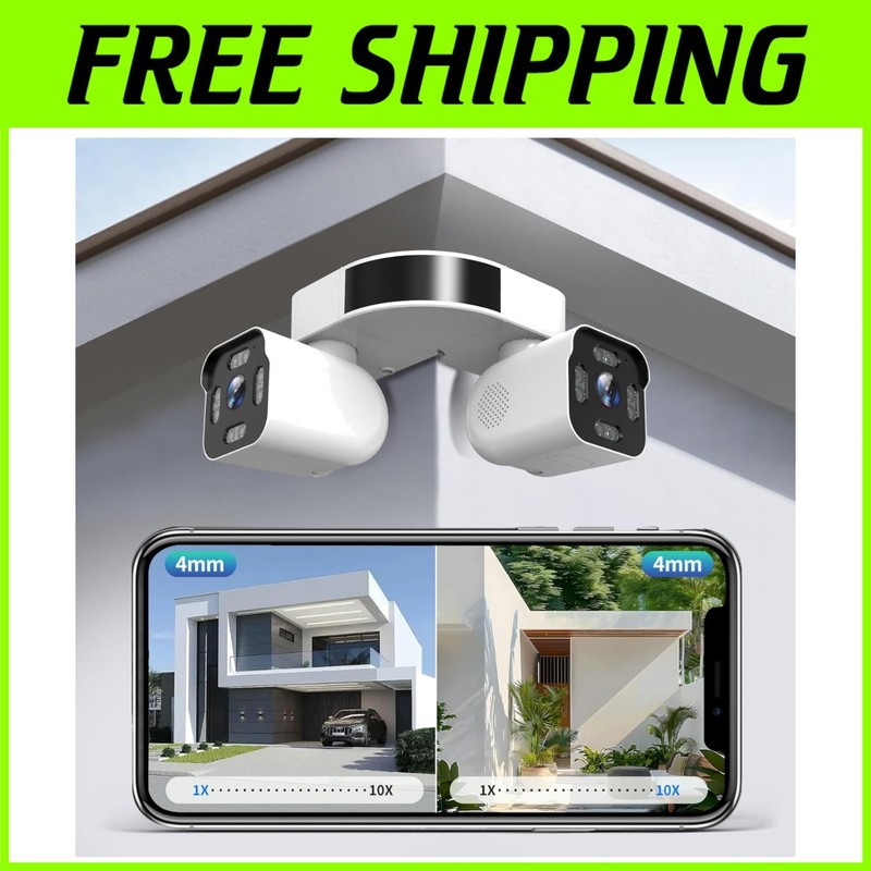 Auto Tracking House Cameras | 2.5K/5MP Dual Lens Outdoor`
