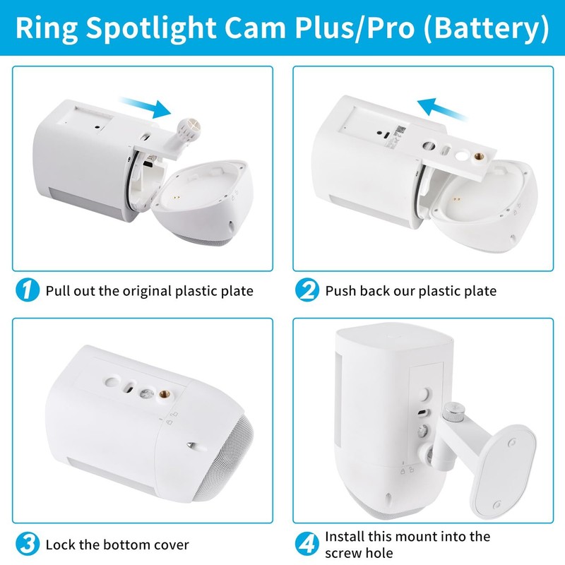 2pack Security Wall Mount For Ring Spotlight Cam Battery And Ring Spotlight Cam gallery