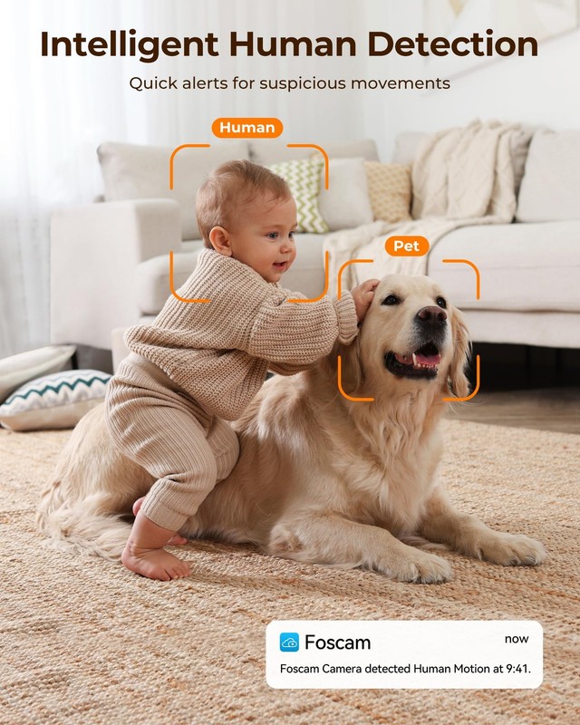 4MP Home Security Camera with AI Detection, Night Vision & 2-Way Audio gallery