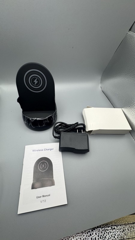 Wireless Charger Stand Qi Fast Charging Dock w/ Adapter gallery