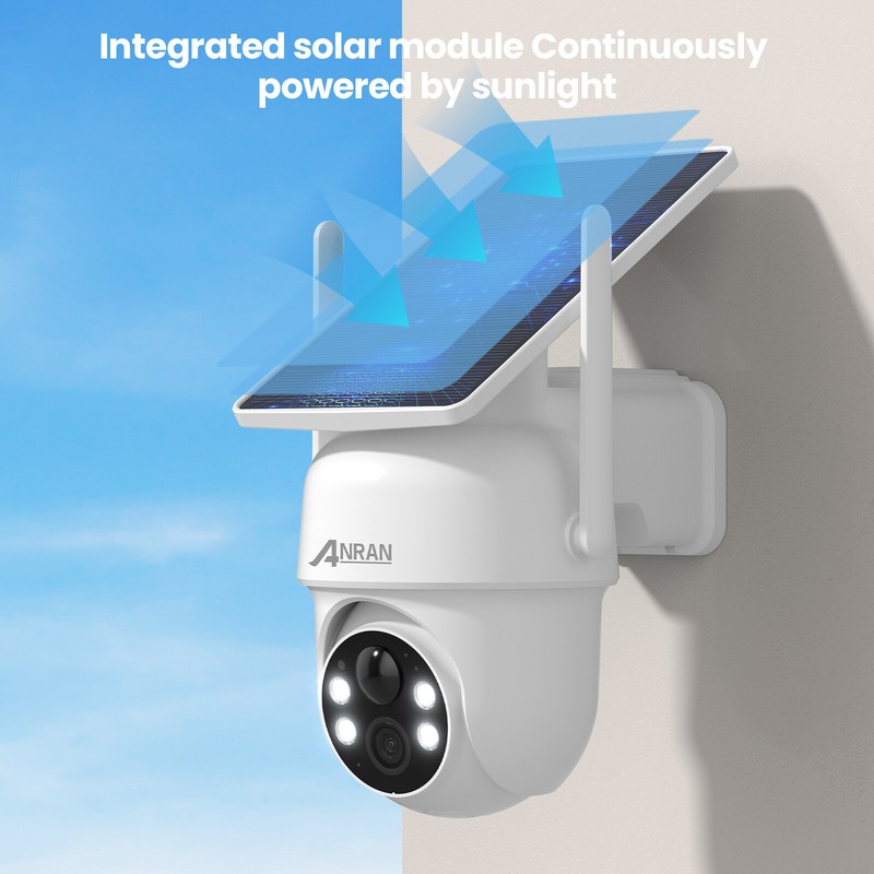 ANRAN Solar Wireless Security Camera 360° View 5MP Wifi Night Vision Outdoor gallery