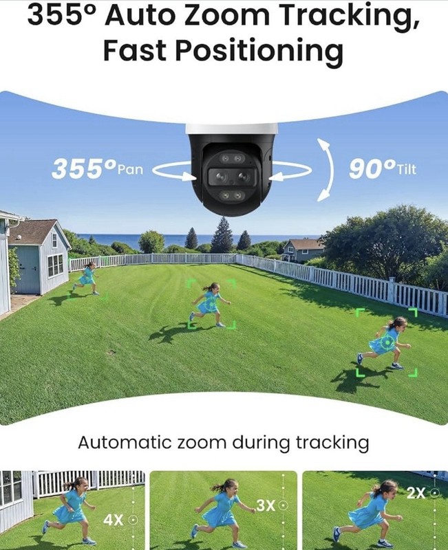 REOLINK TrackMix PoE Dual-Lens PTZ Security Camera 6X Hybrid Zoom Tracking gallery