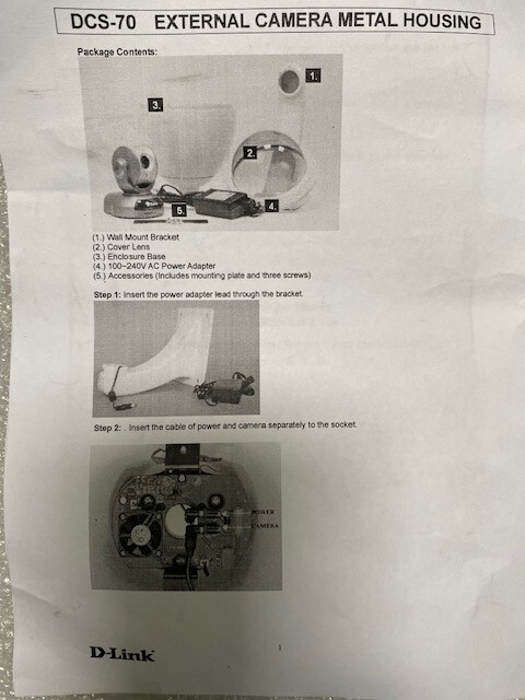 D-Link DCS-70 External Camera Metal Housing