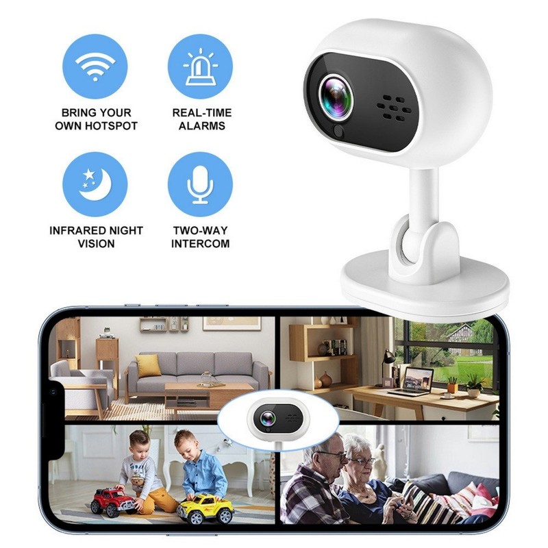Indoor Plug-in Security Camera, High Definition IR Night Vision Camera with App gallery