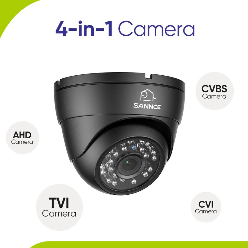 SANNCE 2MP 1080P 4in1 Home Dome Security Camera Night Vision Outdoor CCTV IP66 gallery