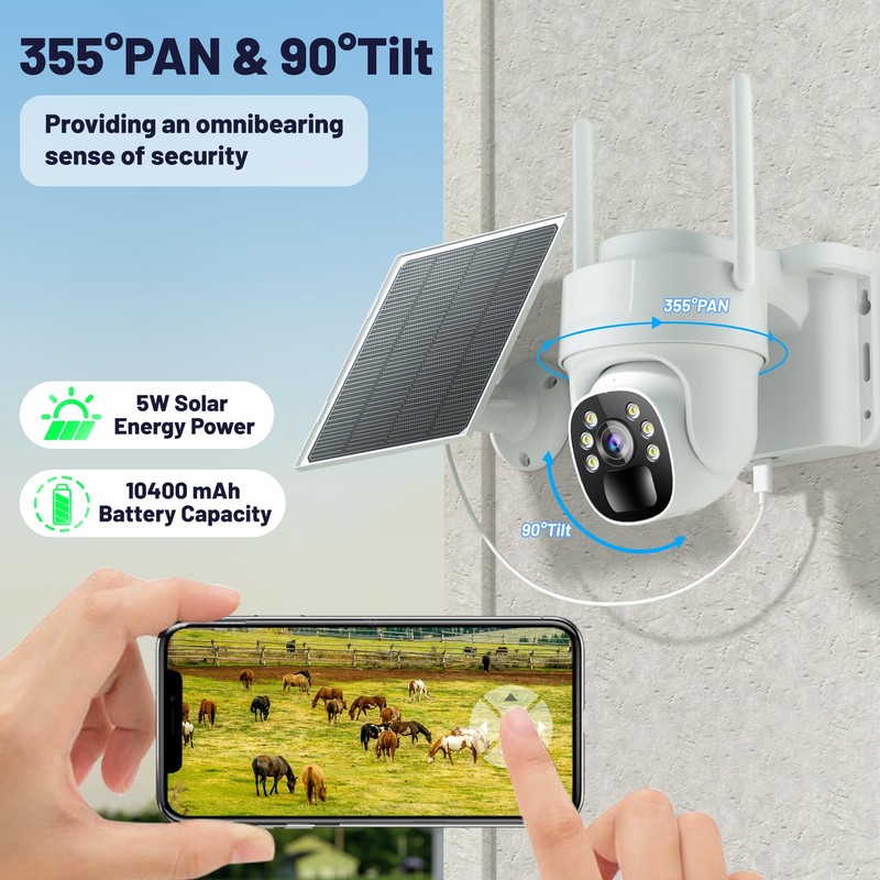 Camara Solar Cuatro G Với Tarjeta Sim Integrada Y Vision En Vivo De Lujo gallery