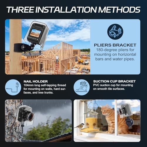 Time Lapse Camera WiFi Construction Outdoor,4k Timelapse Video Camera Black gallery
