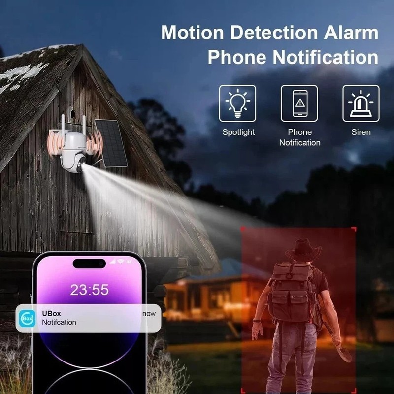 4G LTE Cellular Security Camera No Internet Needed, Solar No wifi Security Camer gallery