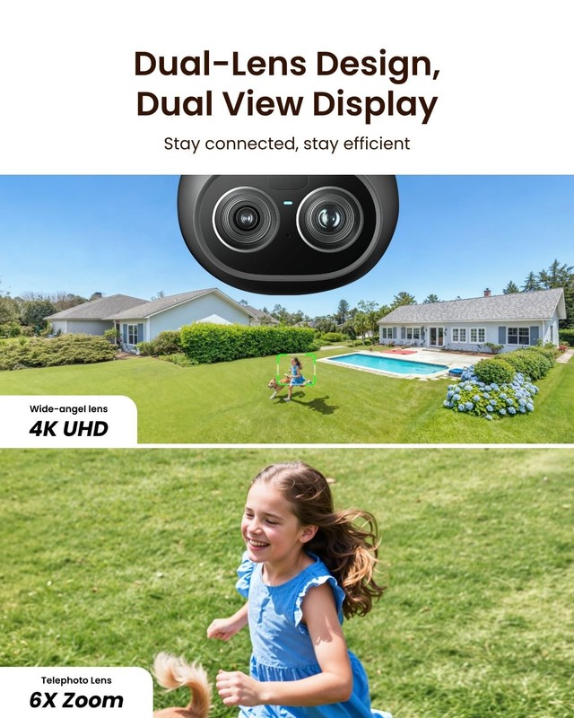 REOLINK TrackFlex Floodlight WiFi, 4K DualLens Floodlight Camera, 3000 Lumens... gallery