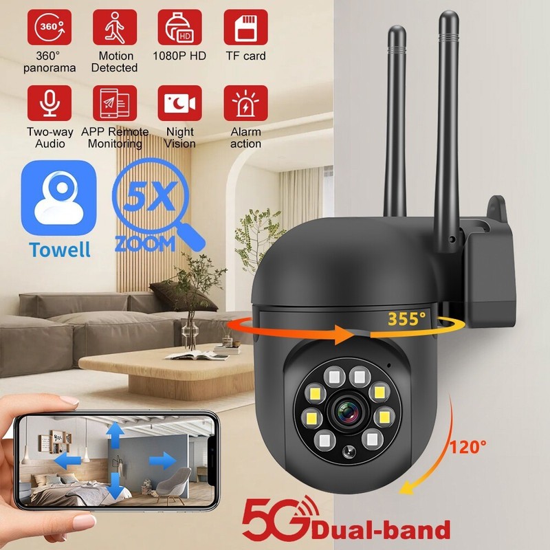 4-Pack Wireless 5G WiFi Security Camera System Smart Outdoor Night Vision 1080P gallery