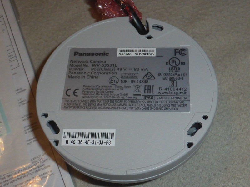 iPRO PANASONIC WV-S3531L OUTDOOR COMPACT DOME NETWORK CAMERA SECURITY PAPERWORK gallery