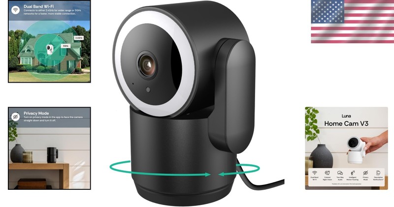 Elevate Security with Luna 360° Indoor Camera, 2K Resolution & Two-Way Audio gallery