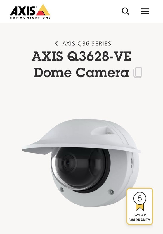 Axis Q3628-VE 8MP Varifocal Lightfinder WDR IP Camera 4k PTRZ Adjustment NEW gallery