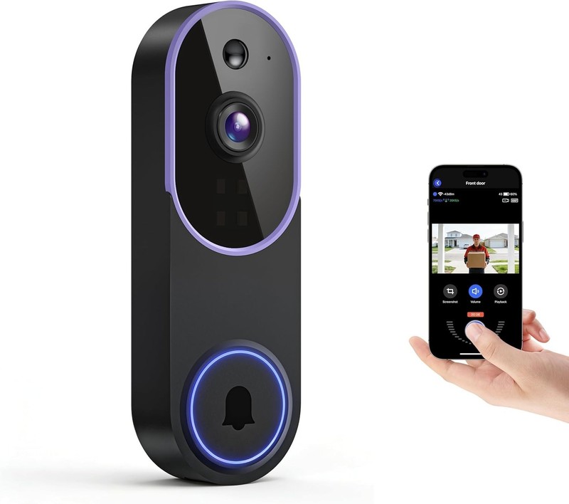 New Video Doorbell 1080p HD Camera WI-FI Night Vision Motion Detection Wireless