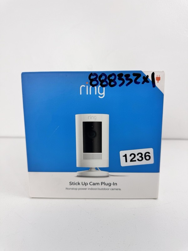 Ring Stick Up Indoor/Outdoor 1080p Wired Security Camera – White