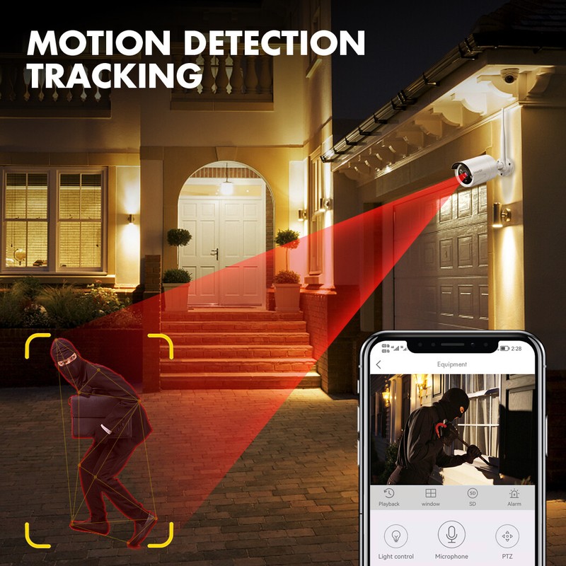 SmartSF 8CH Full HD NVR 2MP Video Audio Outdoor IR Wireless IP Security System gallery