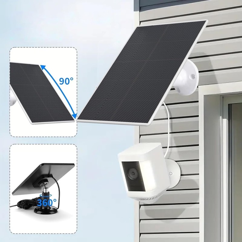 Ring Camera Solar Panel Charger for Stick Up and Spotlight Cams, Weatherproof gallery