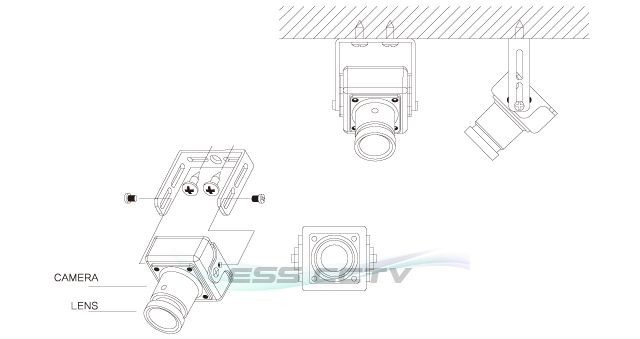 KPC-E700NUP3 Mini SECURITY CAMERA 700 TVL Sony EFFIO 960H 2D-DNR, 3.7mm Pinhole gallery