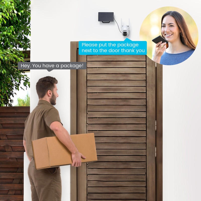 ieGeek Outdoor 4G LTE Cellular Security Camera Solar Battery Powered CCTV System gallery