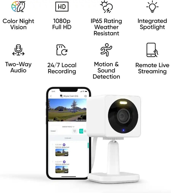 ✅ Wyze Cam OG Indoor Outdoor 1080p WiFi Smart Home Security Camera ✅ gallery