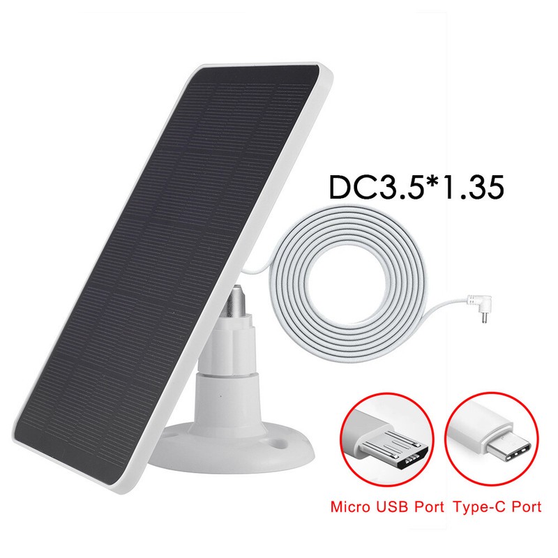 4W Universal Solar Panel for Ring Stick Up Spotlight Camera Battery 10ft Cable gallery