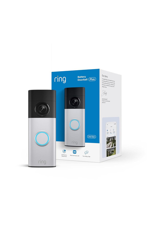 Battery Doorbell plus (Newest Model), Retinal 2K with Wide-Angle Video, up to 6X gallery