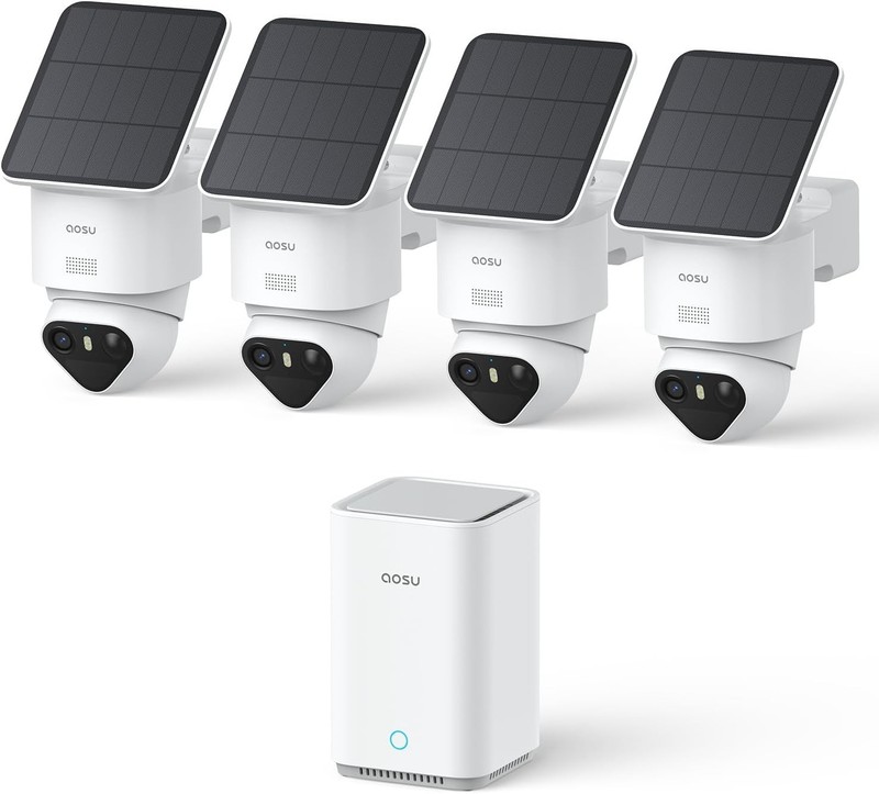 aosu T2 Ultra 4K Security Cameras Wireless Outdoor, 4 Cam Kit, Smart Home Securi gallery