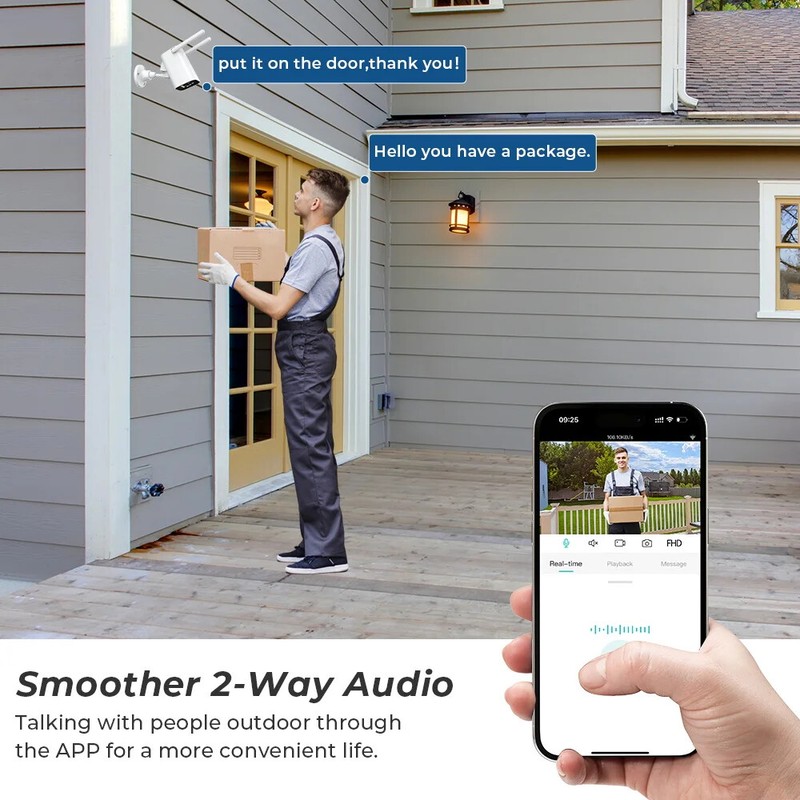 Wifi Outdoor PTZ Camera Bullet 8MP Automatic Tracking Waterproof Security Camera gallery