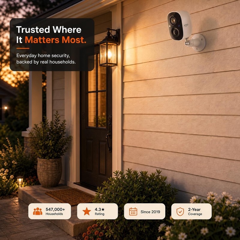 2K Security Cameras Wireless Outdoor, Battery Powered AI Motion Detection Spo... gallery
