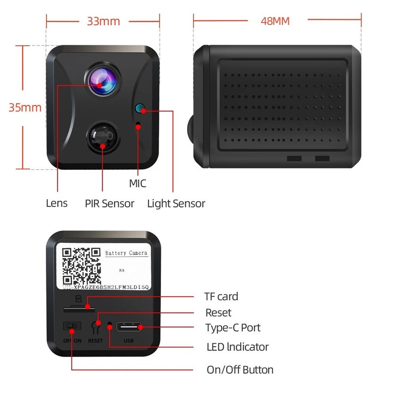 4G SIM Card Camera Built-In Battery Motion Detection Indoor Security USA Version gallery