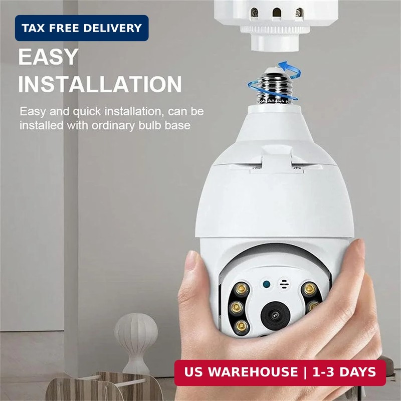 Light Bulb Security Camera 2.4GHz & Wireless WiFi Outdoor, 1080P Light Socket, I gallery