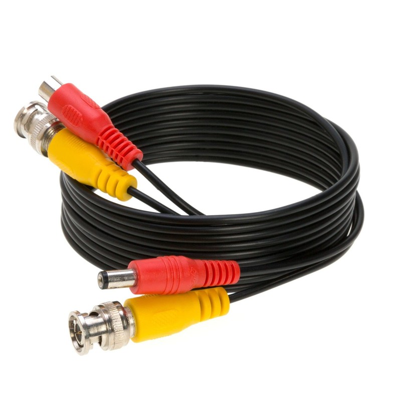Cables Direct Online 10FT Black Premade BNC Video Power Cable 10FT,