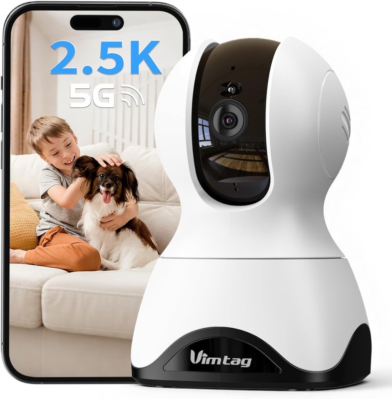 Indoor pet camera 2.5K pan/tilt, motion, 2-way audio