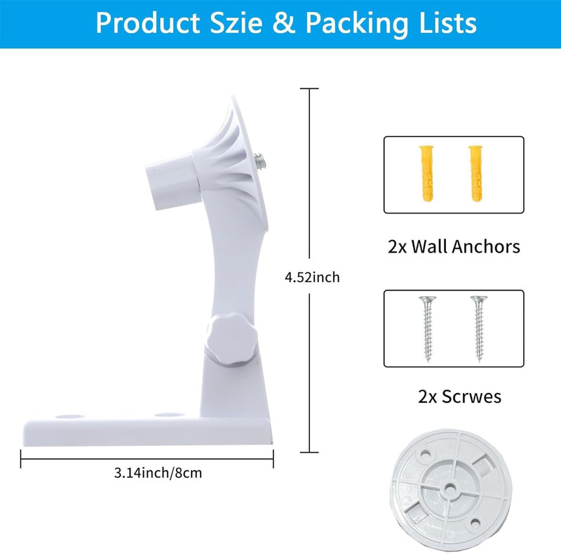 Wall Mount Compatible with Tp-Link Tapo C210/ C200 and Kasa Indoor Pan EC70/ EC7 gallery