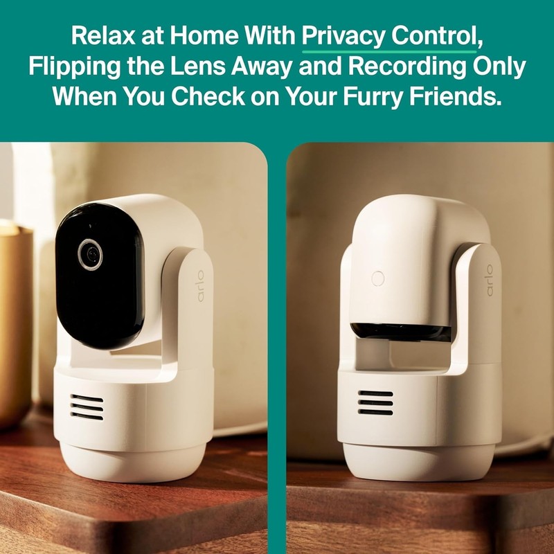 Arlo Essential Indoor Pan Tilt Security Camera 2K 2026 Plug-In 2 Cam Retail gallery