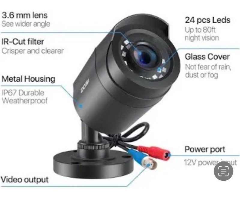 ZOSI bullet bnc camera