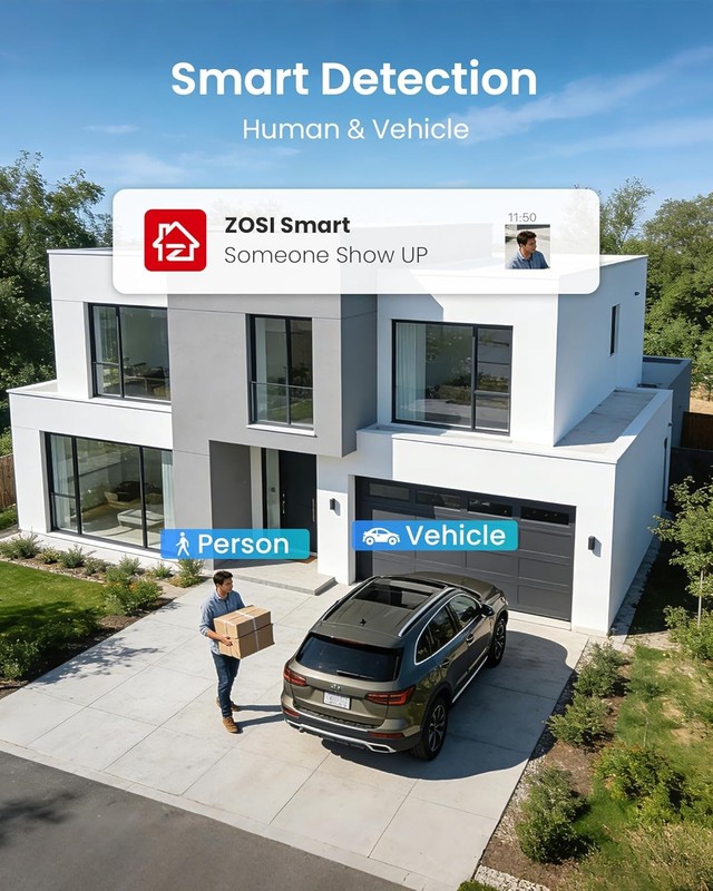 ZOSI 3K Lite 8CH Security Camera System 1TB AI Detection gallery