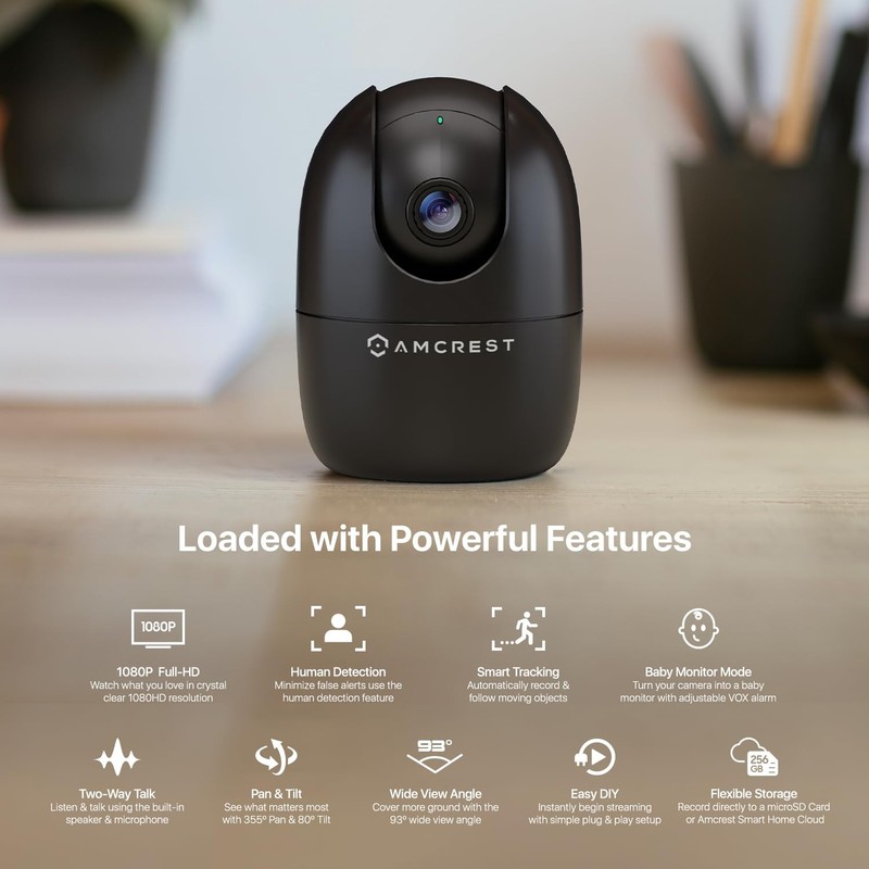 WiFi Camera 1080P Indoor Pan/Tilt 2.4Ghz Night Vision ASH21-B Smart Monitor gallery