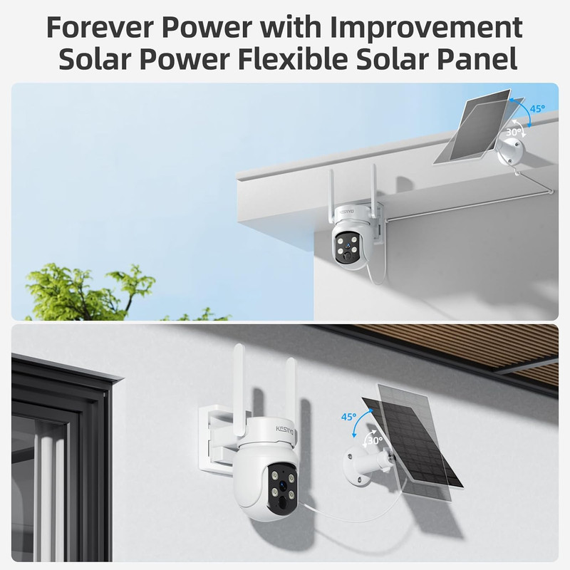 Solar Security Cameras Wireless Outdoor, 4MP Solar Powered Home Security Cameras gallery