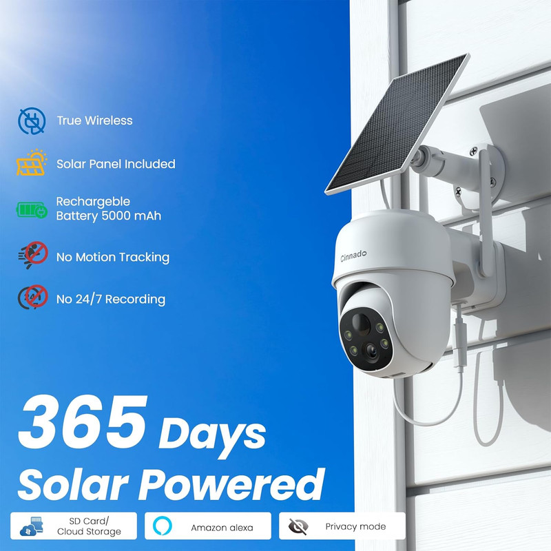 2K Cameras for Home Security-2.4G Wifi Outdoor Camera Wireless Solar/Battery Pow gallery