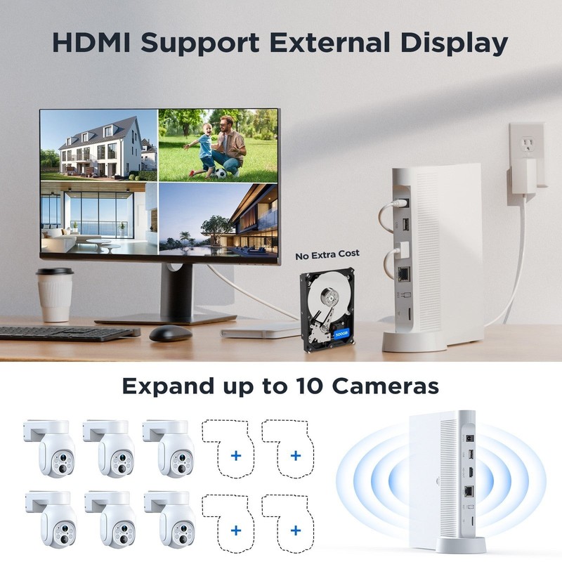 4MP Solar Battery Powered Security Camera System with 10CH WiFi NVR 2-Way Talk gallery