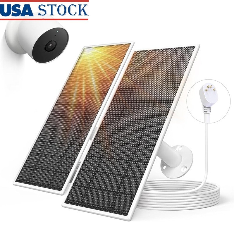 Solar Panel Google Nest Camera 360 Degree Adjustable Mount Easy Install New