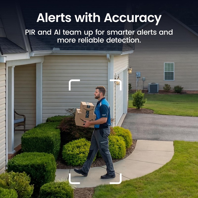 aosu Solar Security Cameras Wireless Outdoor Home System, True 2K HD, Cross-C... gallery