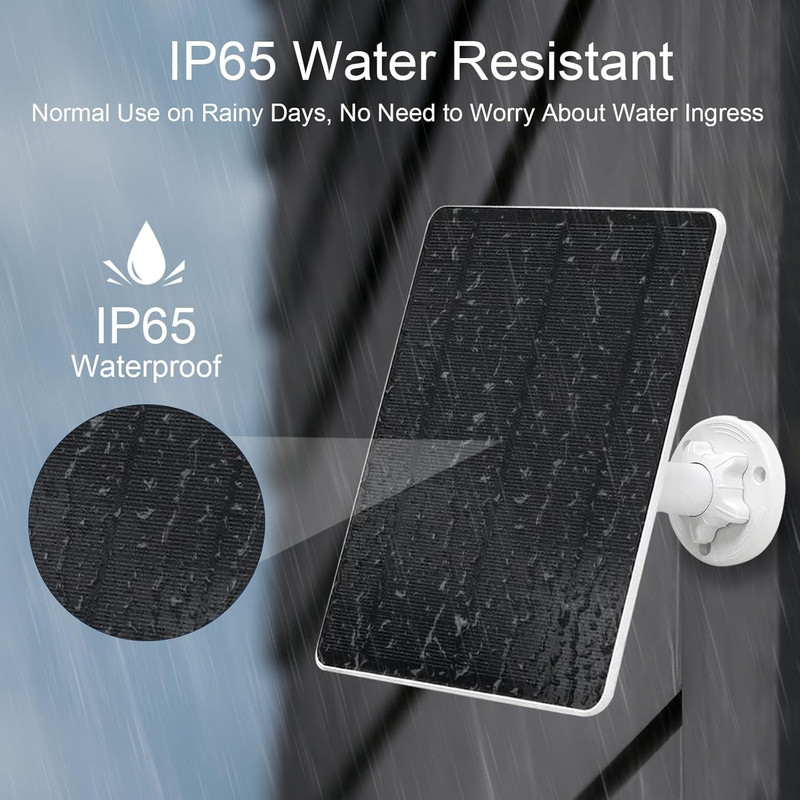 Solar Panel for Simplisafe Outdoor Camera Series 2 Wireless and Wired, IP65 Wate gallery