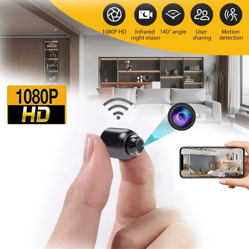 1080P Mini Camara Oculta Espia De Seguridad WiFi Inalambrica Con Audio y Video