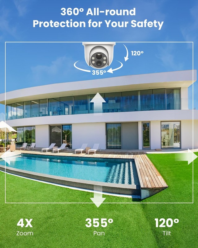 Camara De Seguridad Solar Với Vision Nocturna A Color Y Sensor Pir Lujo gallery