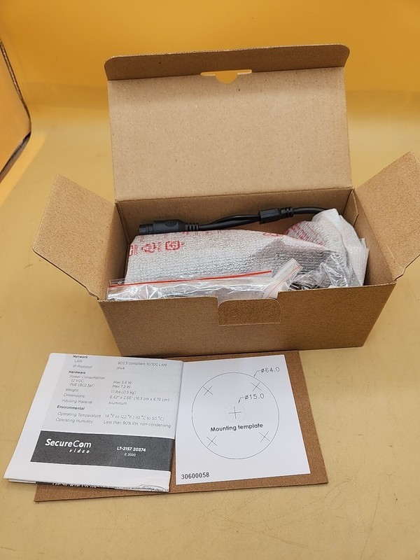 DMP VIDEO V-5012B INDOOR/OUTDOOR HD VIDEO CAMERA Secure Com 2.1 MP LAN IP 12 V